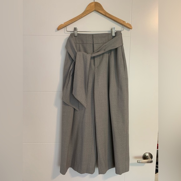 Club Monaco Izabelah Wool Cropped Wide Leg Pants Size 0 - Picture 4 of 6